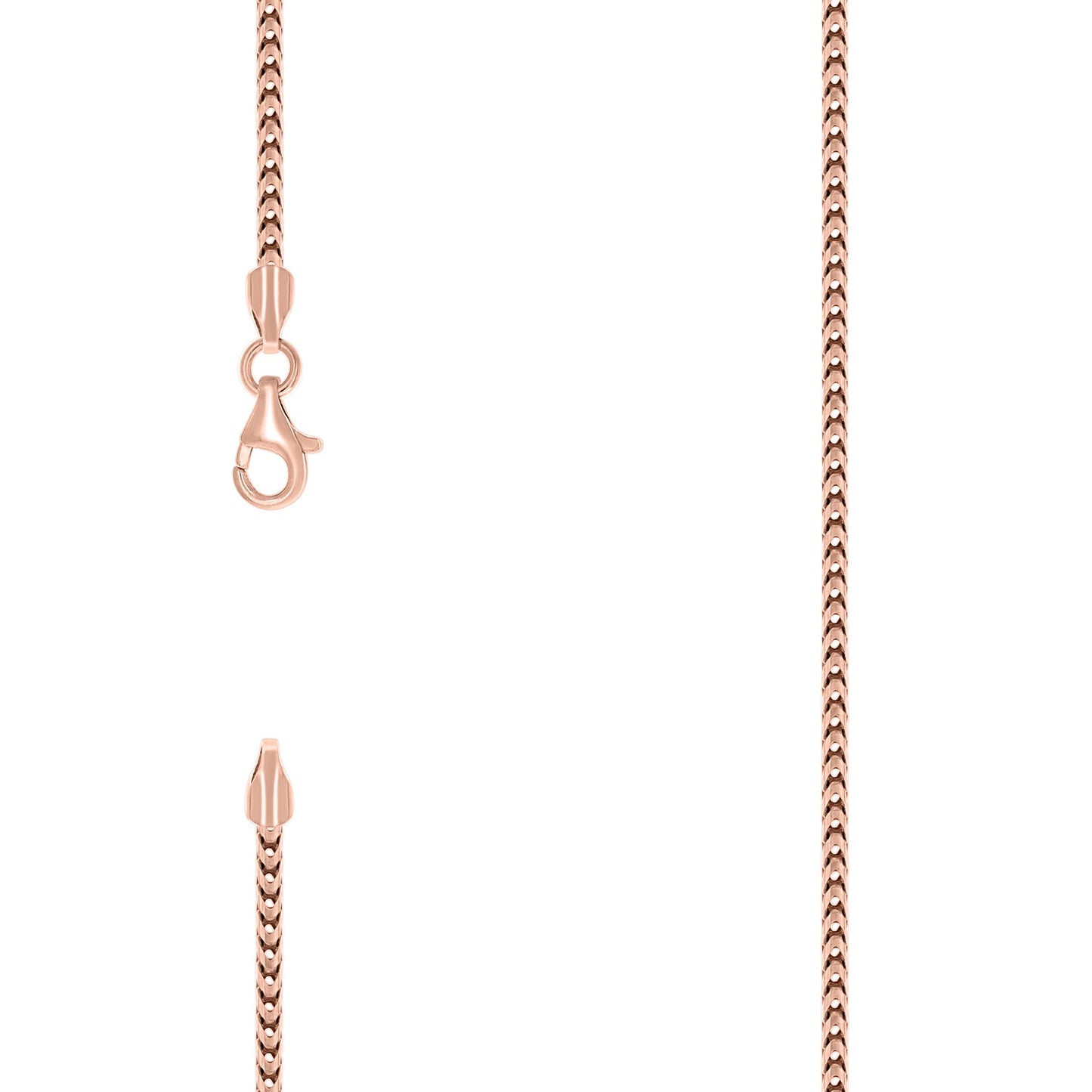 Sterling Silver Yellow-Tone Or Rose Tone Or Two Tone Solid Franco Chain