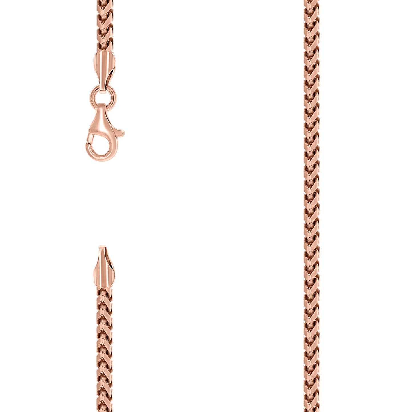 Sterling Silver Yellow-Tone Or Rose Tone Or Two Tone Solid Franco Chain