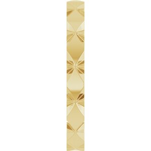 10K Yellow Gold 2.5 Mm Polished Diamond Faceted Band Size 7.5