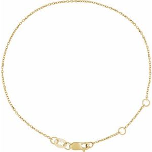 14K Yellow Or White Or Rose Gold Or Sterling Silver 1 Mm 6.5-7.5 In Lobster Clasp Diamond-Cut Cable Chain