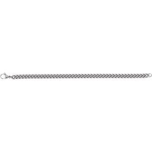 Stainless Steel Lobster Clasp Curb Chain Bracelet, Length: 8 In, Width: 6.3 Mm