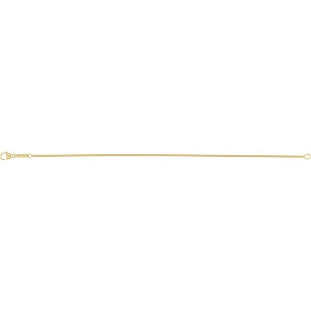 14K Yellow Gold 1.2 Mm 7 In Lobster Clasp Polished Boa Snake Chain