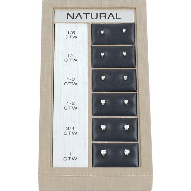 14K White Gold Spectrum Blue And Paradiso 1/5 -1 Ctw Natural Diamond I2 Stud Earrings