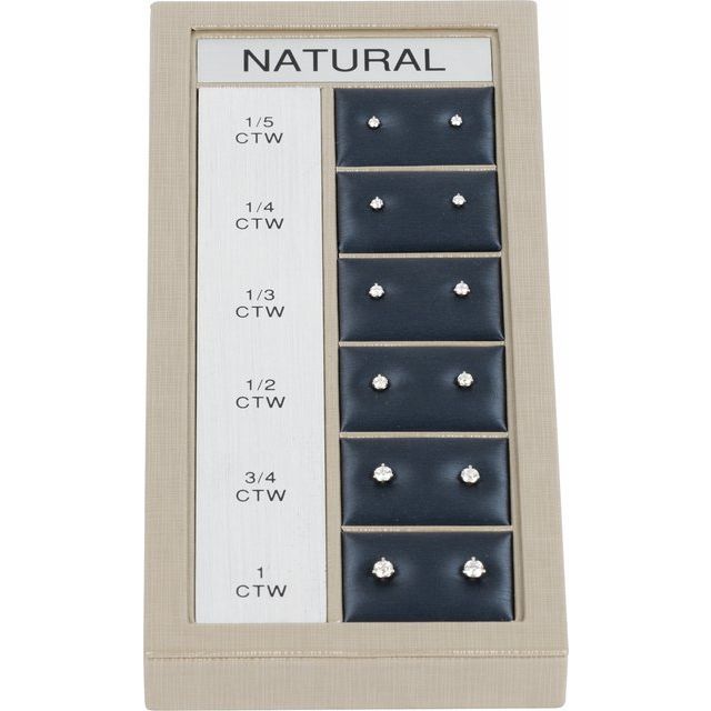 14K White Gold Spectrum Blue And Paradiso 1/5 -1 Ctw Natural Diamond I2 Stud Earrings