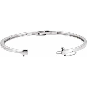 14K White Gold Round 2.4 Mm 3.3 Mm 6 In Polished 1/4 Ctw Lab Grown Diamond Bracelet