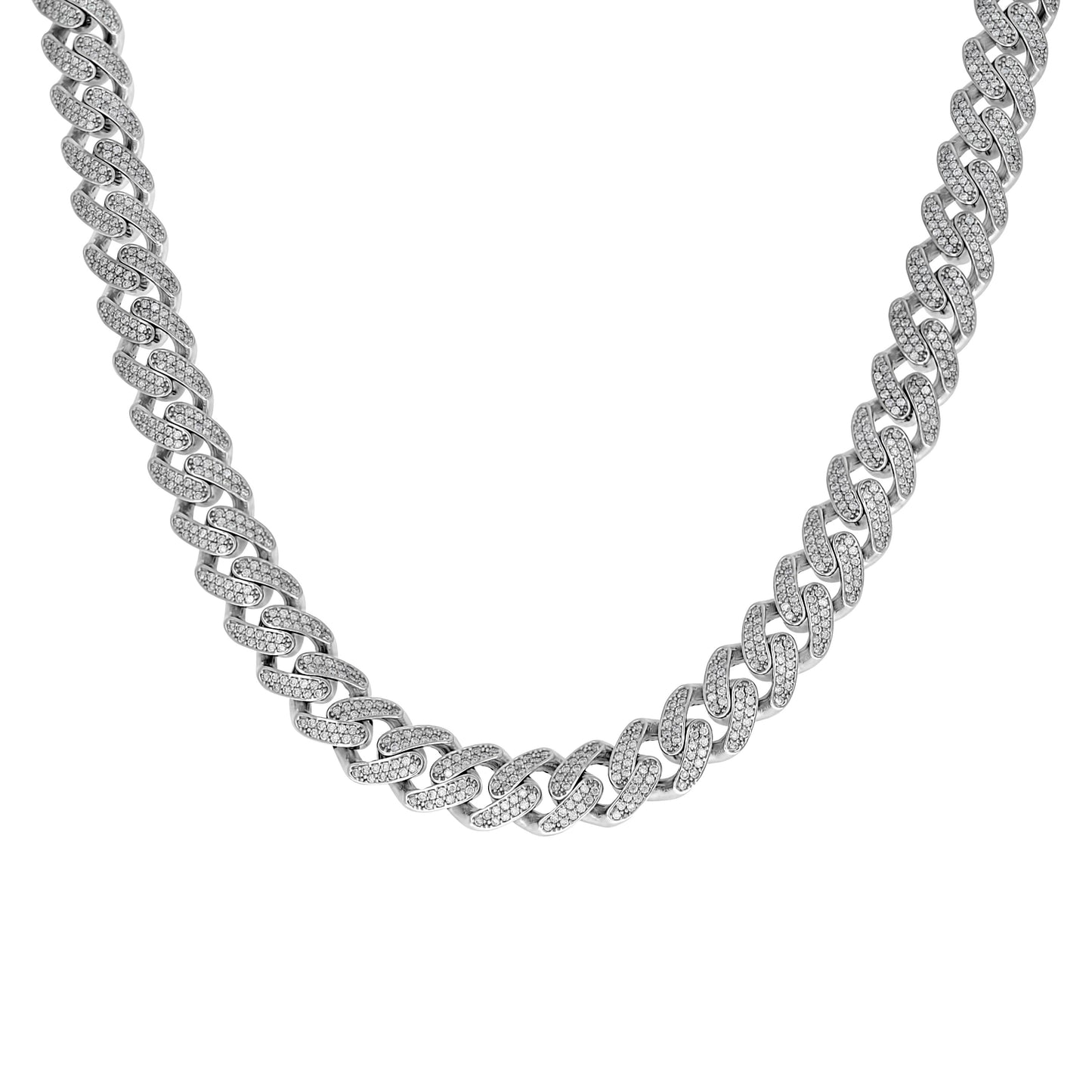 Sterling Silver Unisex Moissanite Miami Cuban Bracelet