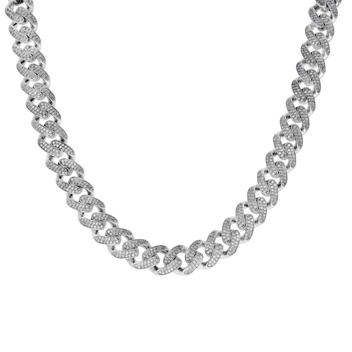 Sterling Silver Unisex Moissanite Miami Cuban Bracelet