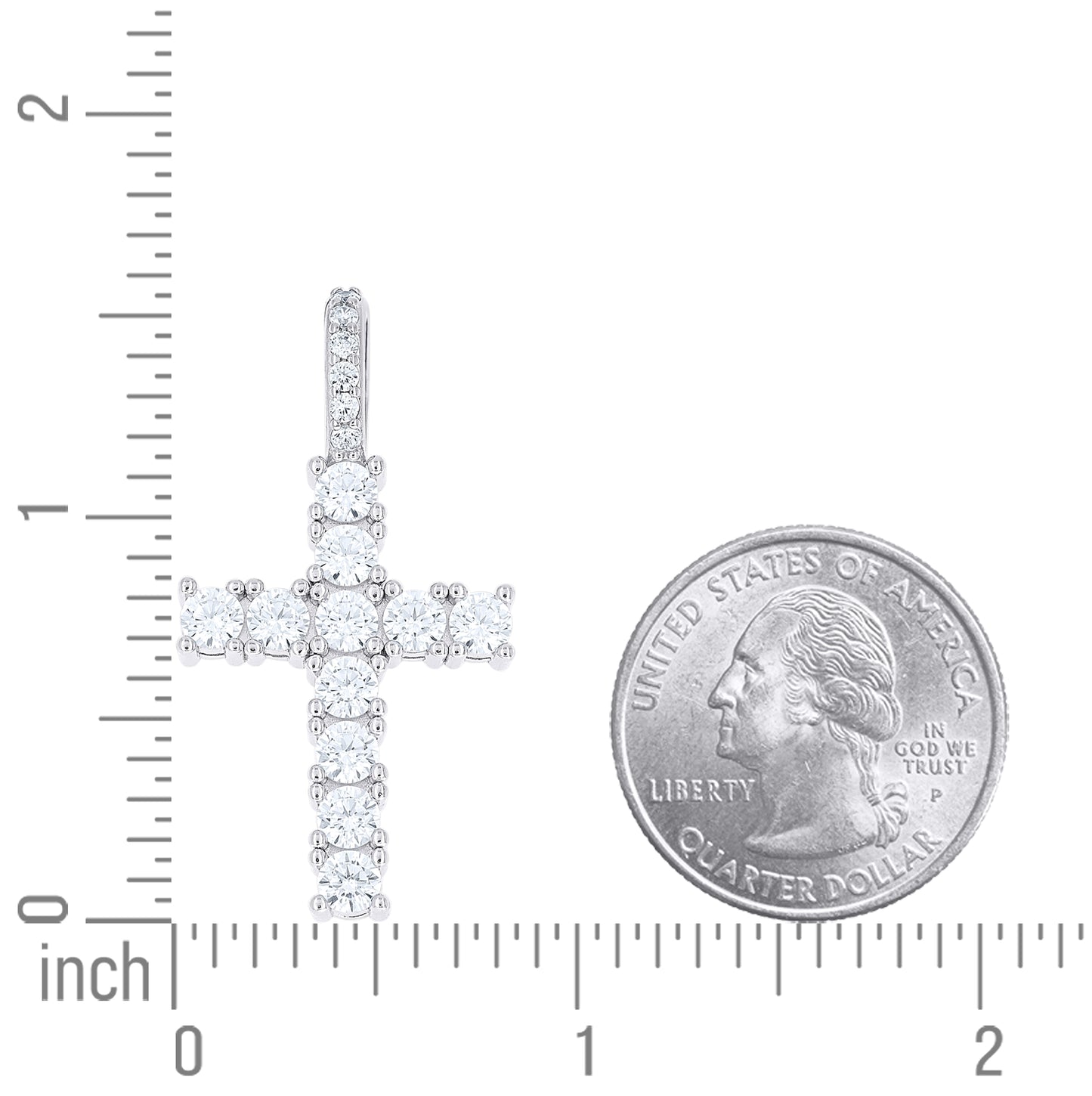 Sterling Silver Unisex 3.55ct Moissanite Cross Religious Pendant – Elegant Jewelry Gift for Birthday, Anniversary, Engagement, Wedding