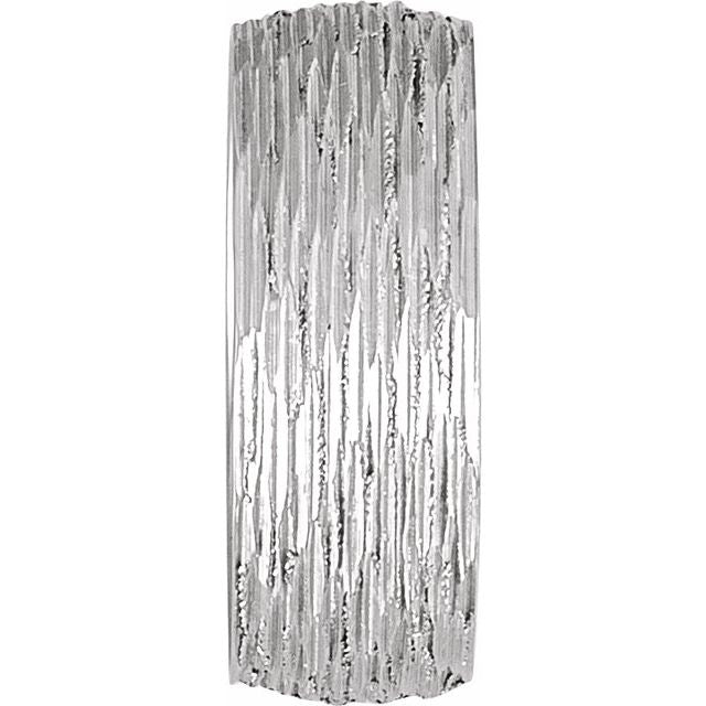 14K Yellow Or White Gold Polished Bark-Style Comfort-Fit Band With Bead Blast Finish
