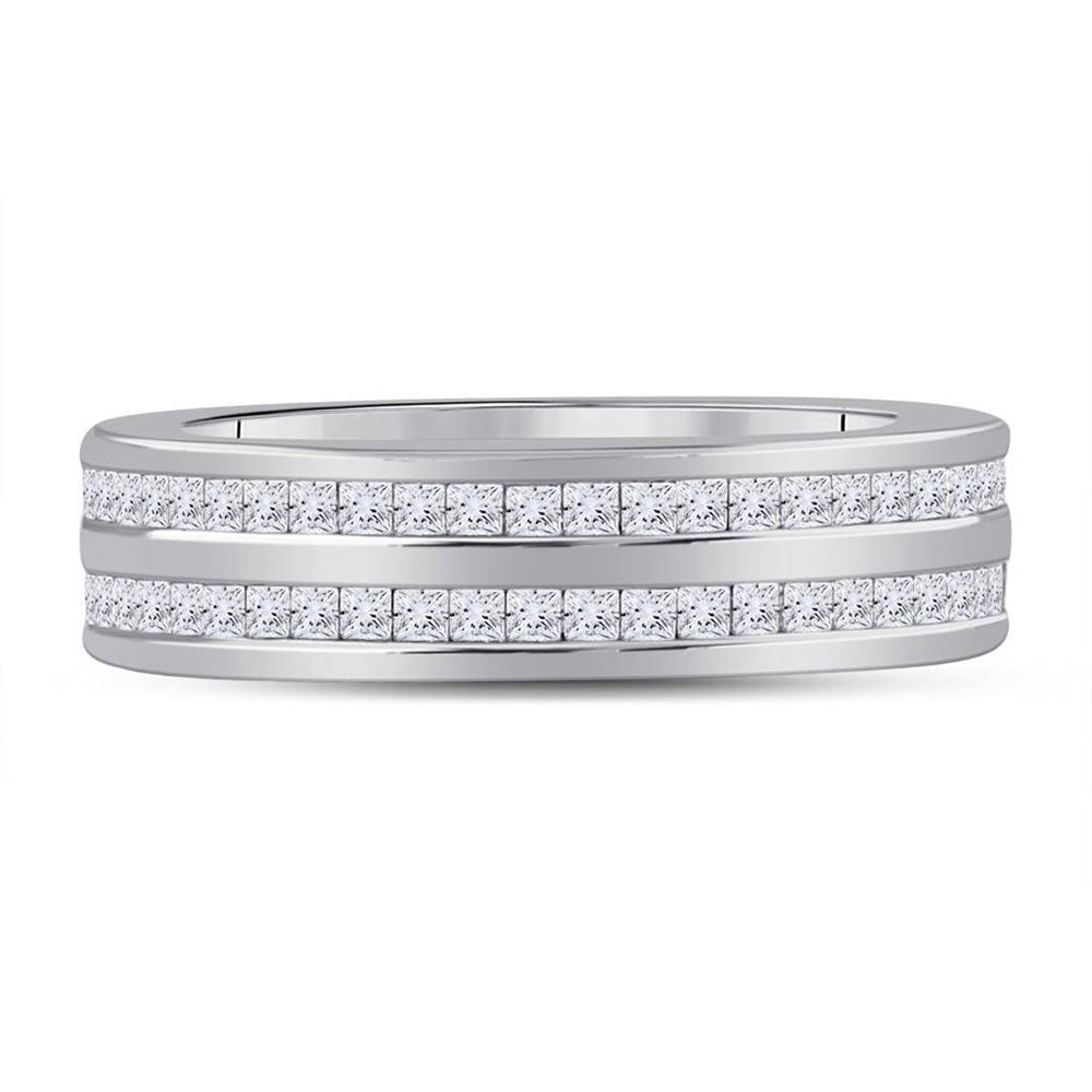 14K White Gold Womens Round Diamond Eternity Wedding Band 1 Cttw, Womens Size: 5-10