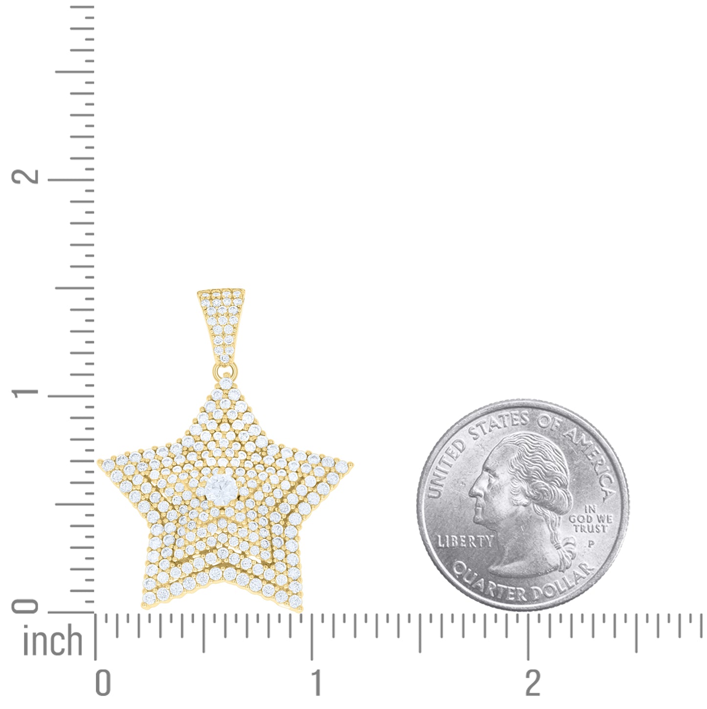 Sterling Silver Unisex Cubic-Zirconia Star Fashion Pendant – Elegant Jewelry Gift for Birthday, Anniversary, Engagement, Wedding