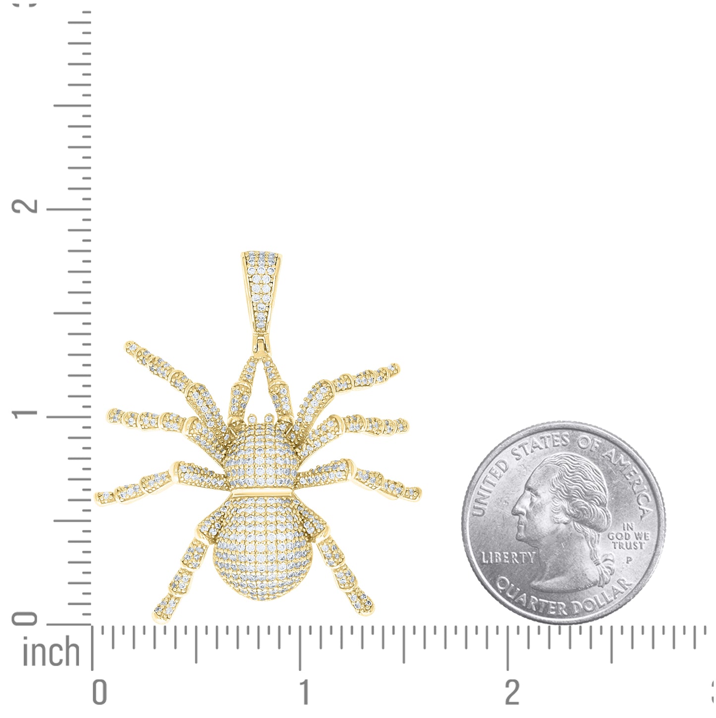 Sterling Silver Mens Cubic-Zirconia Spider Wildlife Pendant – Elegant Jewelry Gift for Birthday, Anniversary, Engagement, Wedding