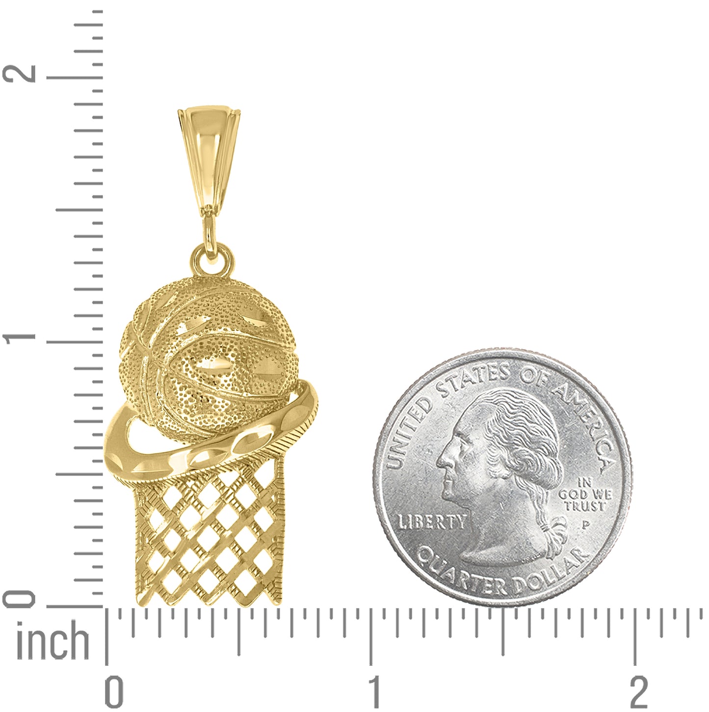 Sterling Silver Yellow-Tone Mens Basket Ball Sports Pendant – Elegant Jewelry Gift for Birthday, Anniversary, Engagement, Wedding