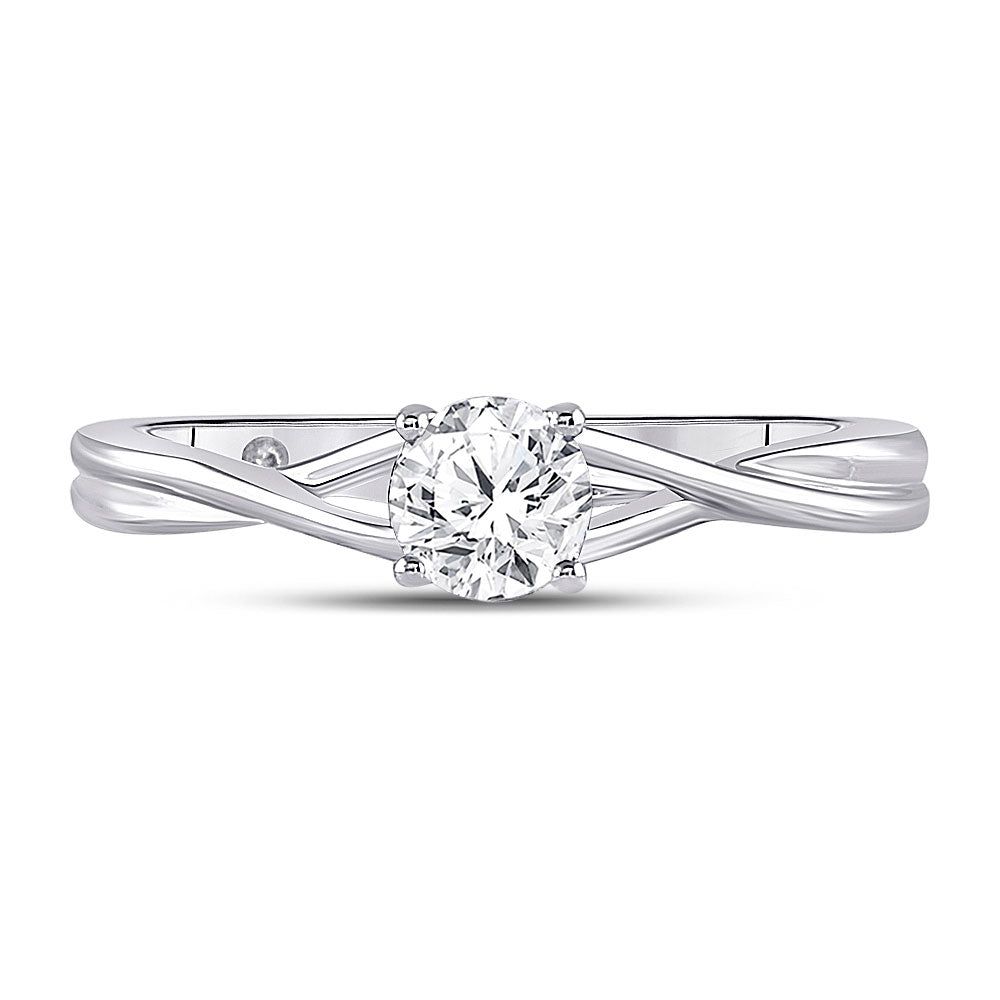 14K Yellow Or White Gold Womens Round Diamond Solitaire Bridal Wedding Engagement Ring 1/2 Cttw, Womens Size: 5-10
