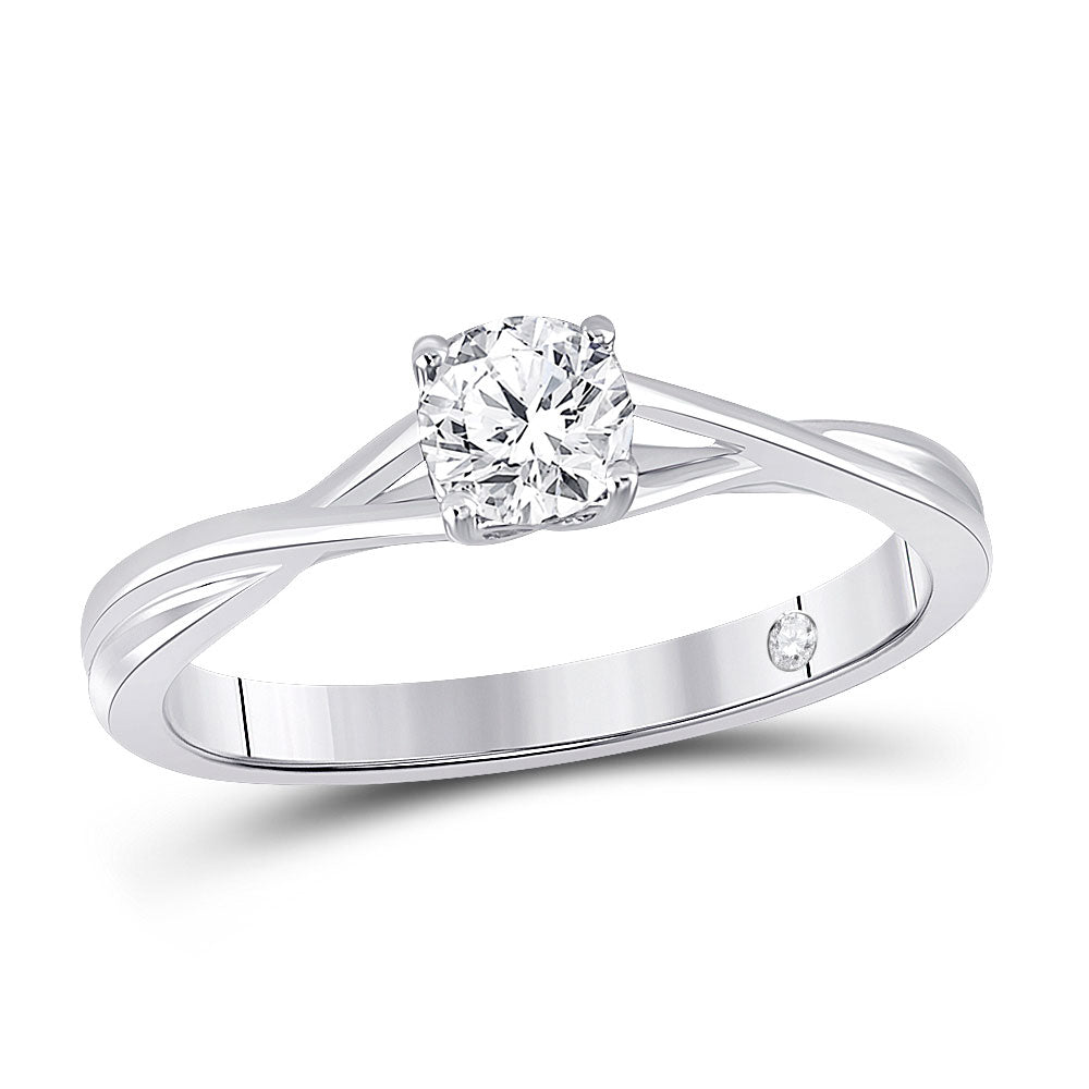 14K Yellow Or White Gold Womens Round Diamond Solitaire Bridal Wedding Engagement Ring 1/2 Cttw, Womens Size: 5-10