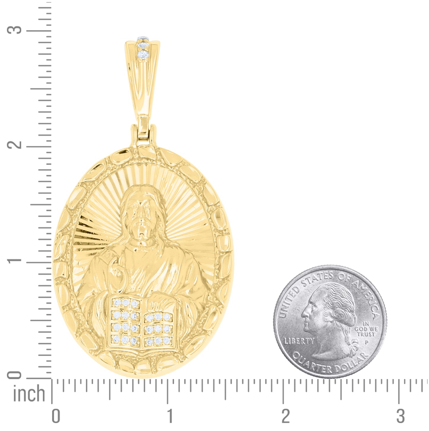 Sterling Silver Unisex Cubic-Zirconia Jesus Religious Pendant – Elegant Jewelry Gift for Birthday, Anniversary, Engagement, Wedding