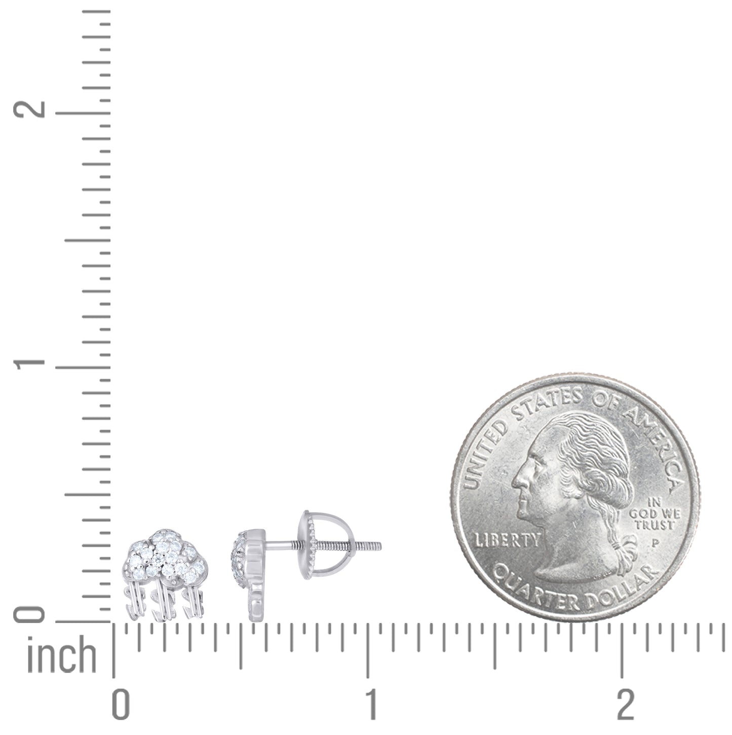 Sterling Silver Womens Moissanite Dollar Sign Cloud Fashion Stud Earrings– Elegant Jewelry Gift for Birthday, Anniversary, Engagement, Wedding