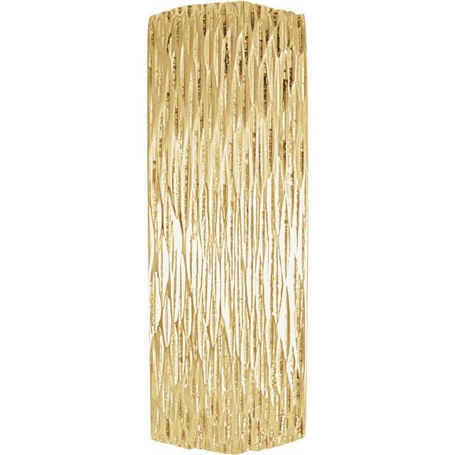 14K Yellow Or White Gold Polished Bark-Style Comfort-Fit Band With Bead Blast Finish
