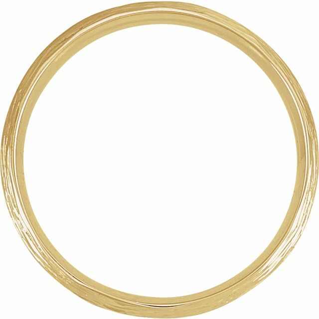 14K Yellow Or White Gold Polished Bark-Style Comfort-Fit Band With Bead Blast Finish