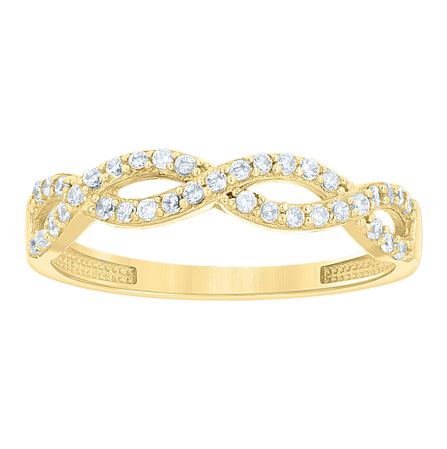 10kt Yellow Gold Womens Cubic-Zirconia Duo Bridal Ring Set – Elegant Jewelry Gift for Birthday, Anniversary, Engagement, Wedding