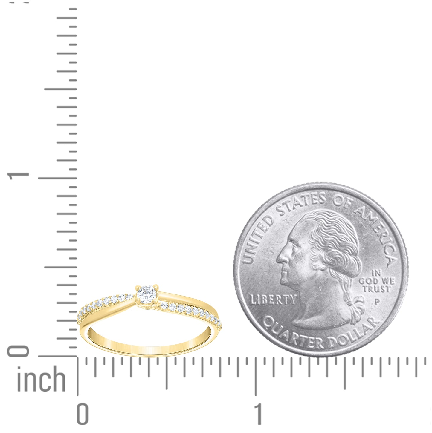 10kt Yellow Gold Womens Purple White Cubic-Zirconia Crossover Engagement Ring– Elegant Jewelry Gift for Birthday, Anniversary, Engagement, Wedding
