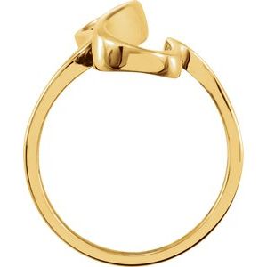 10K Yellow Gold Or Sterling Silver Polished Freeform Ring Size 6