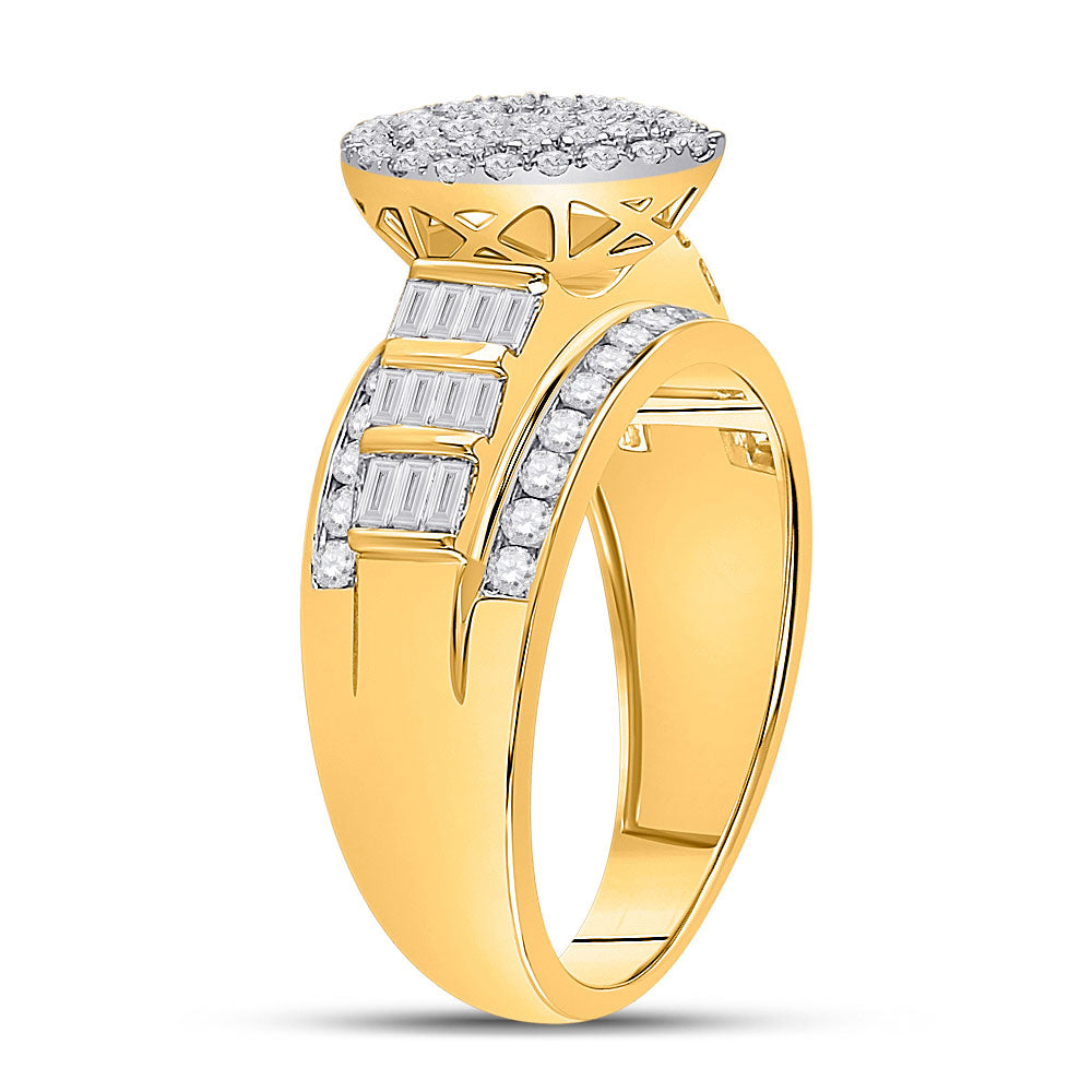 10K Yellow Or White Gold Round Diamond Teardrop Bridal Wedding Engagement Ring 1 Cttw, Womens Size: 5-10