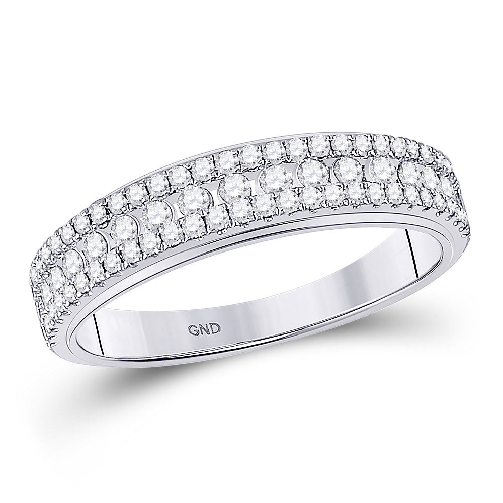 14K White Gold His Hers Round Diamond Solitaire Matching Wedding Set 2 Cttw, Womens Size: 5-10, Mens Size: 7-13