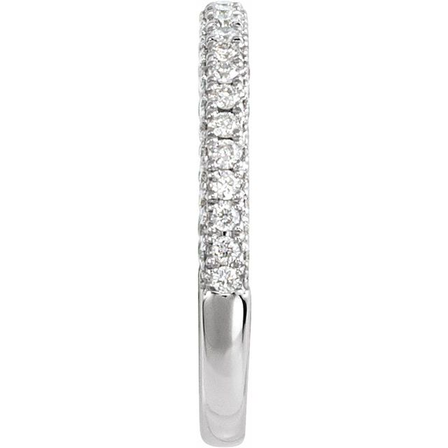14K Yellow Or White Or Rose Gold Or Platinum Round 1.3Mm Si1-Si2, G-H Polished 5/8 Ctw Lab-Grown Diamond Matching Band, Size 7