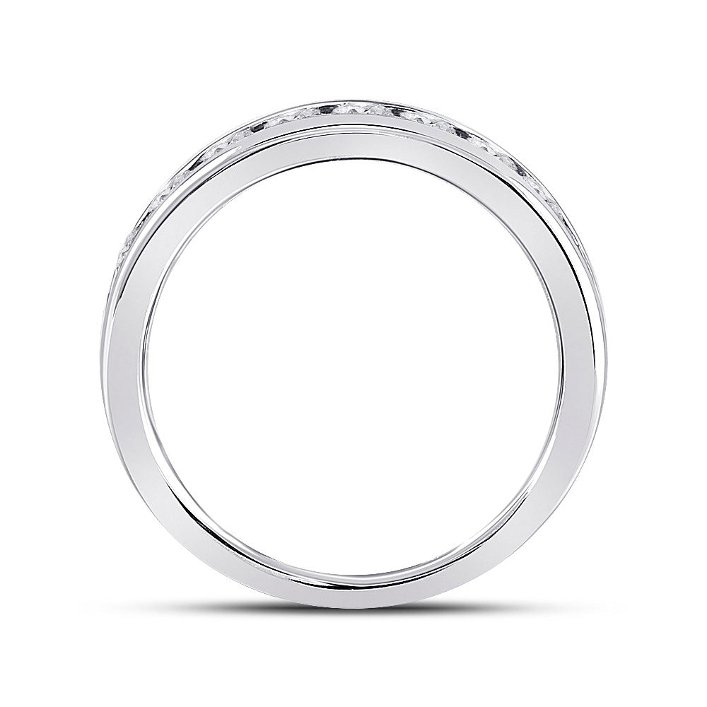 14K White Gold Womens Round Diamond Eternity Wedding Band 2 Cttw, Womens Size: 5-10