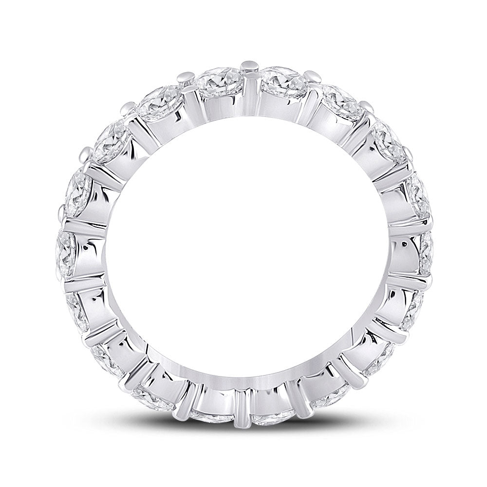 14K White Gold Womens Round Diamond Eternity Wedding Band 3 Cttw, Womens Size: 5-10