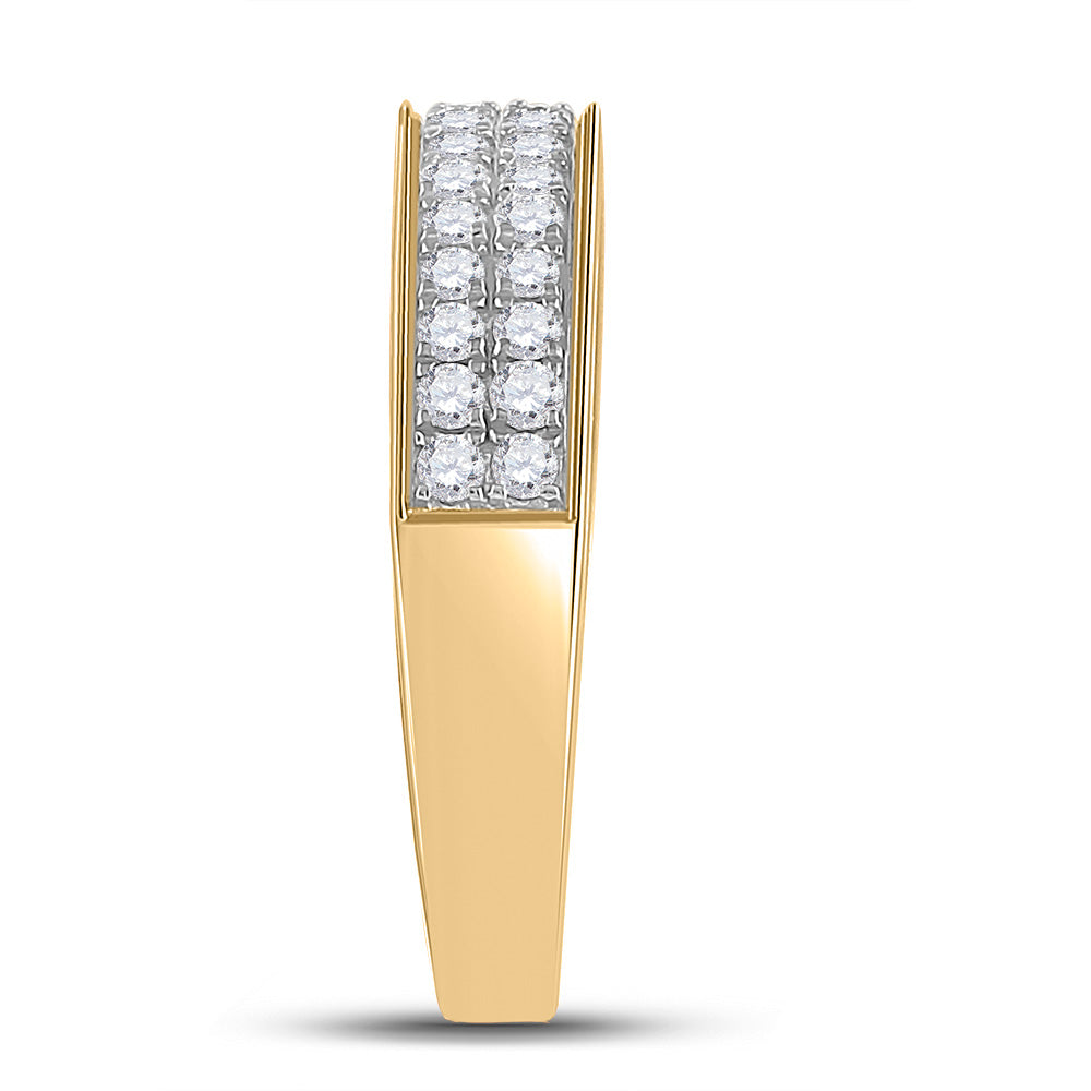 14K Yellow Or White Gold His Hers Round Diamond Cluster Matching Wedding Set 1-3/4 Cttw, Womens Size: 5-10, Mens Size: 7-13