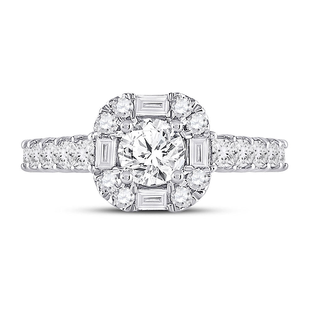 14K White Gold Round Diamond Solitaire Bridal Wedding Engagement Ring 2 Cttw, Womens Size: 5-10