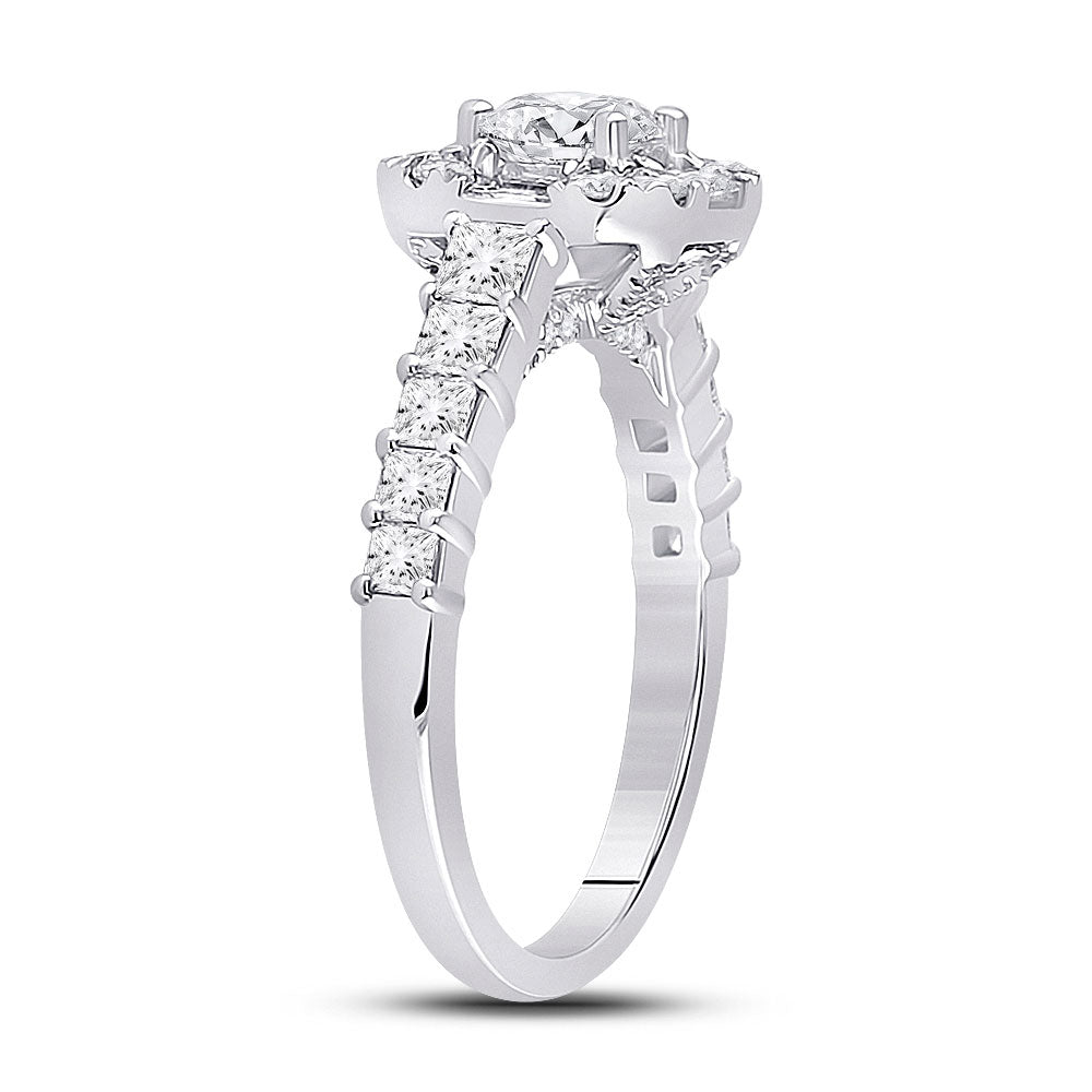 14K White Gold Round Diamond Solitaire Bridal Wedding Engagement Ring 2 Cttw, Womens Size: 5-10