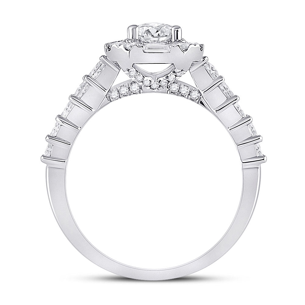 14K White Gold Round Diamond Solitaire Bridal Wedding Engagement Ring 2 Cttw, Womens Size: 5-10