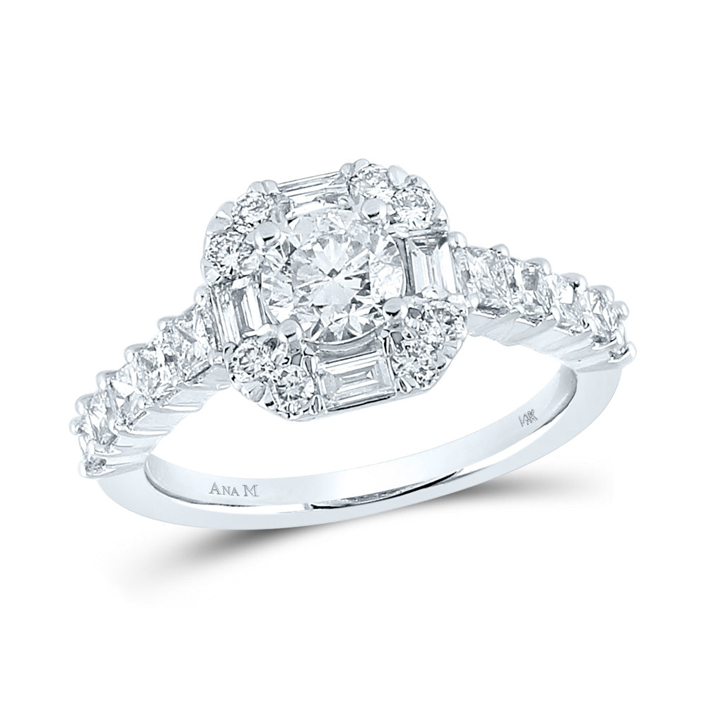 14K White Gold Round Diamond Solitaire Bridal Wedding Engagement Ring 2 Cttw, Womens Size: 5-10