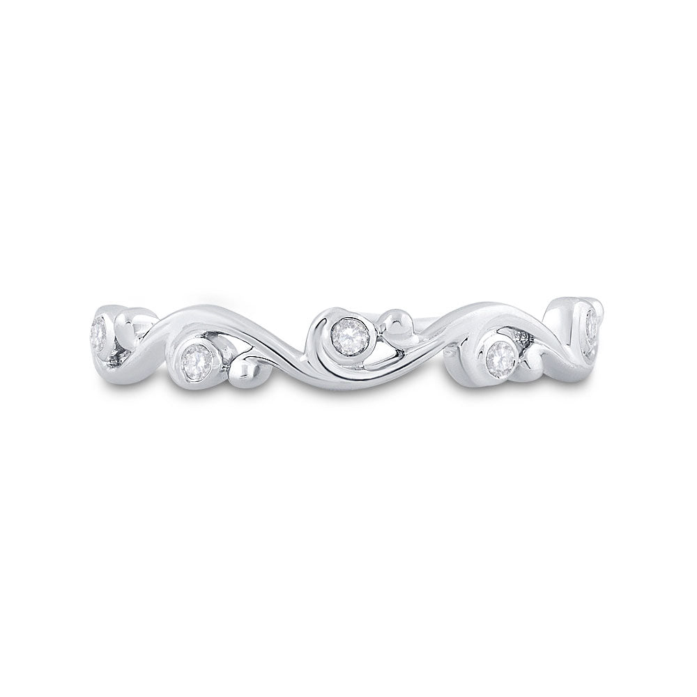 10K Yellow Or White Or Rose Gold Womens Round Diamond Band Ring , Womens Size: 5-10