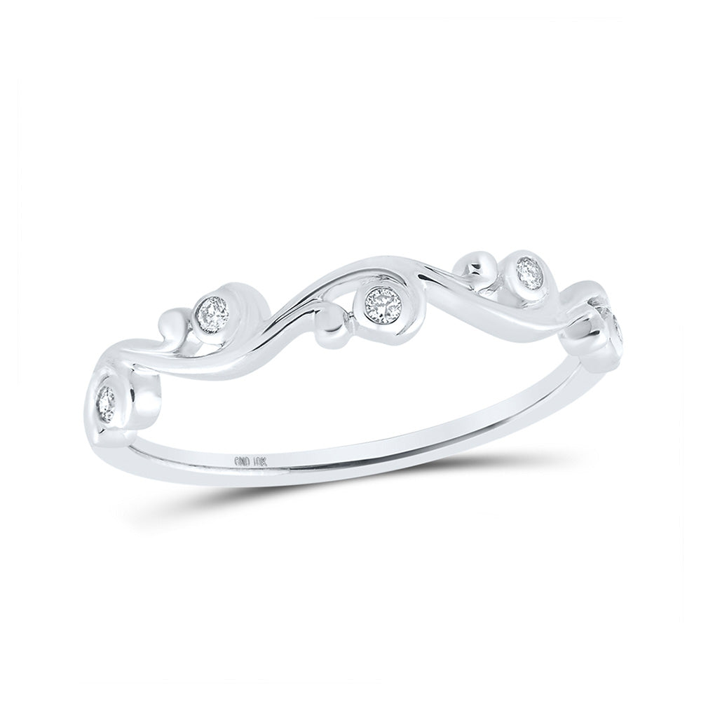 10K Yellow Or White Or Rose Gold Womens Round Diamond Band Ring , Womens Size: 5-10
