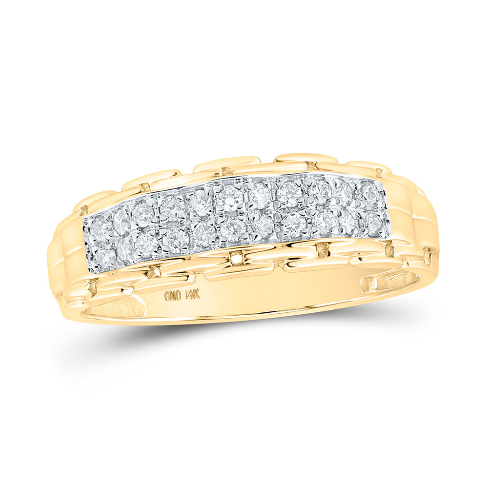 14K White Or Yellow Gold His Hers Round Diamond Cluster Matching Wedding Set , Womens Size: 5-10, Mens Size: 7-13