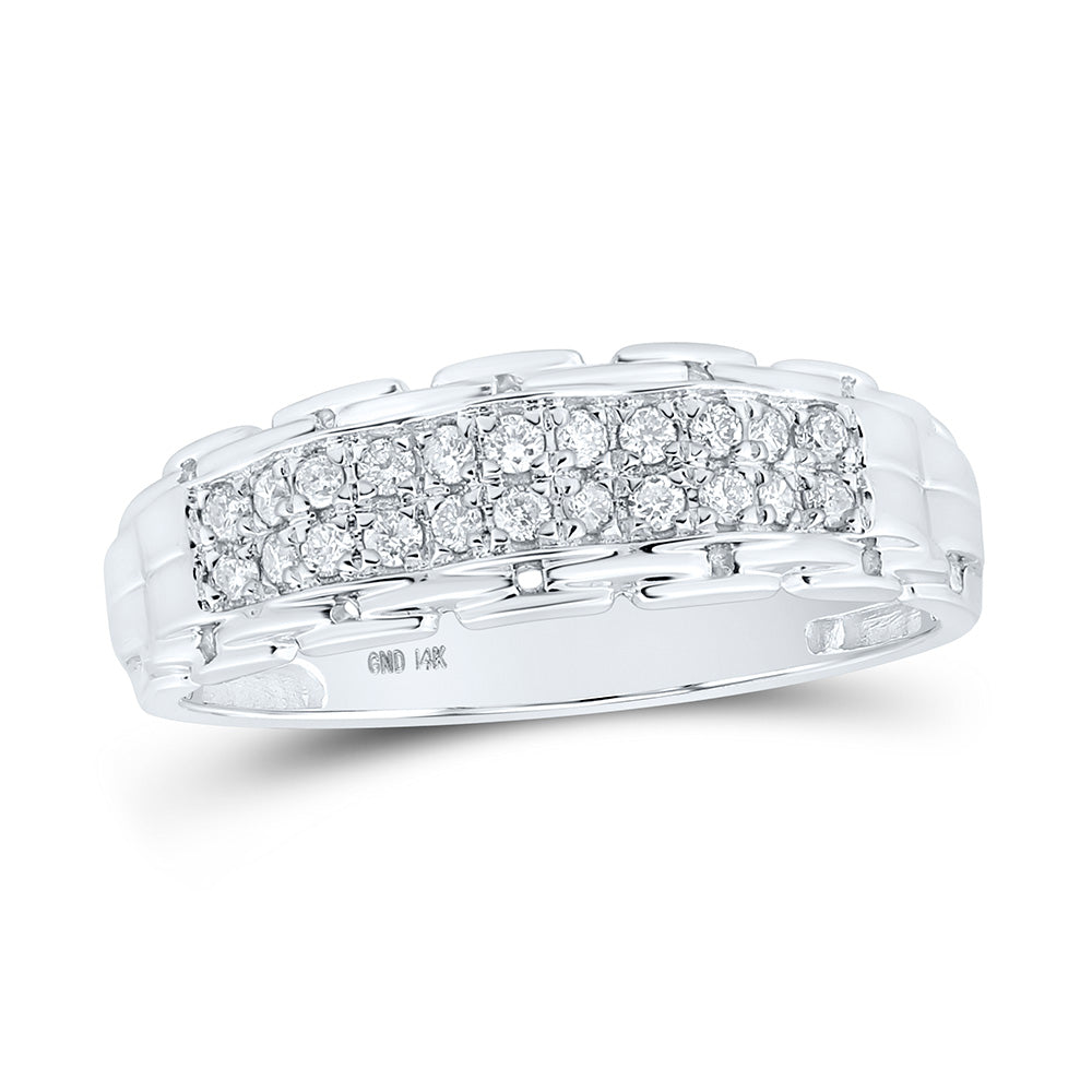 14K White Or Yellow Gold His Hers Round Diamond Cluster Matching Wedding Set , Womens Size: 5-10, Mens Size: 7-13