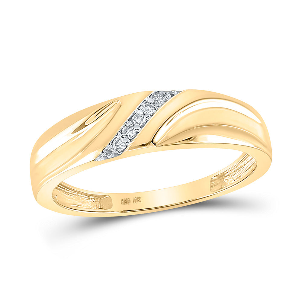 10K Yellow Gold His Hers Round Diamond Cluster Matching Wedding Set 1/3 Cttw, Womens Size: 5-10, Mens Size: 7-13