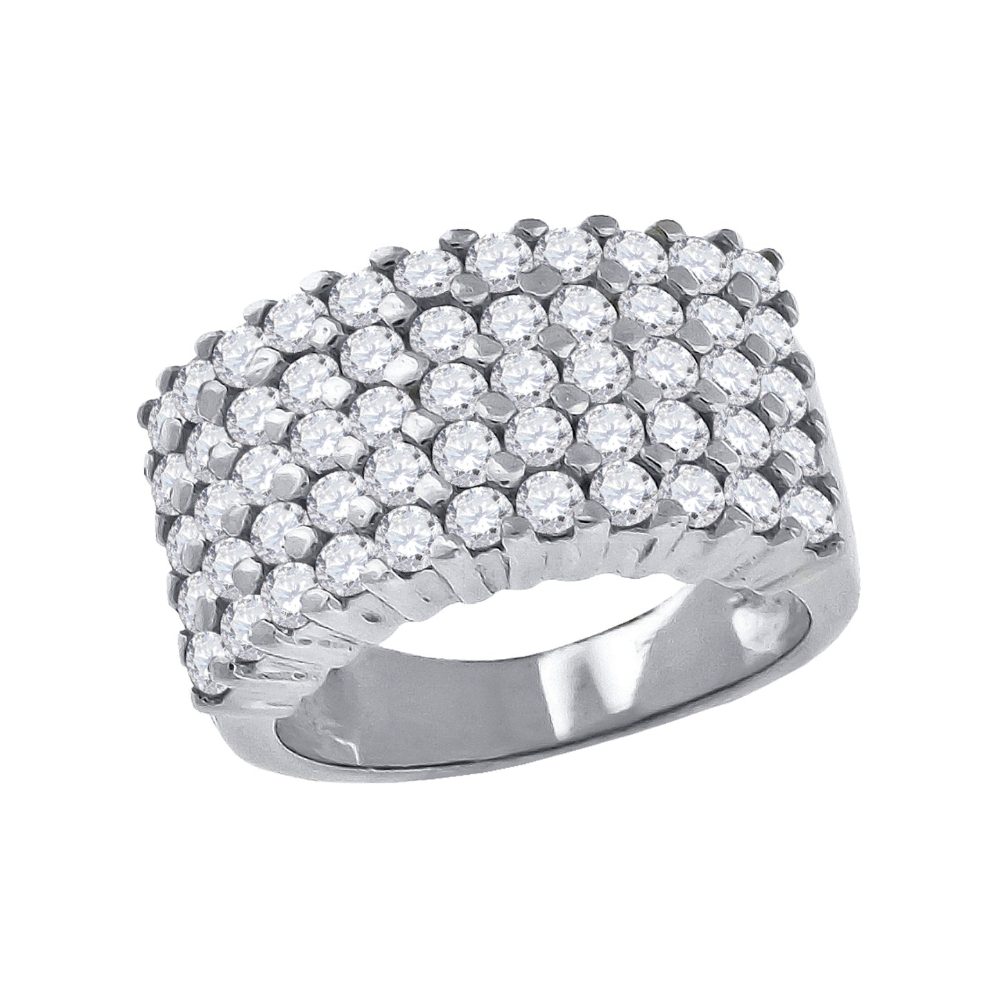Sterling Silver Womens Round Cubic Zirconia Sizes 6 To 10 Bridal Anniversary Engagement Wedding Band Ring