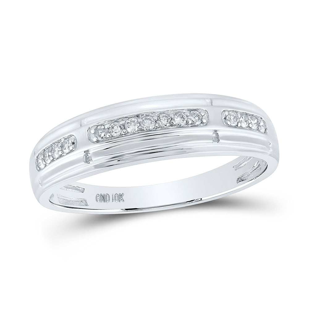 10K White Or Yellow Gold His Hers Round Diamond Cluster Matching Wedding Set , Womens Size: 5-10, Mens Size: 7-13