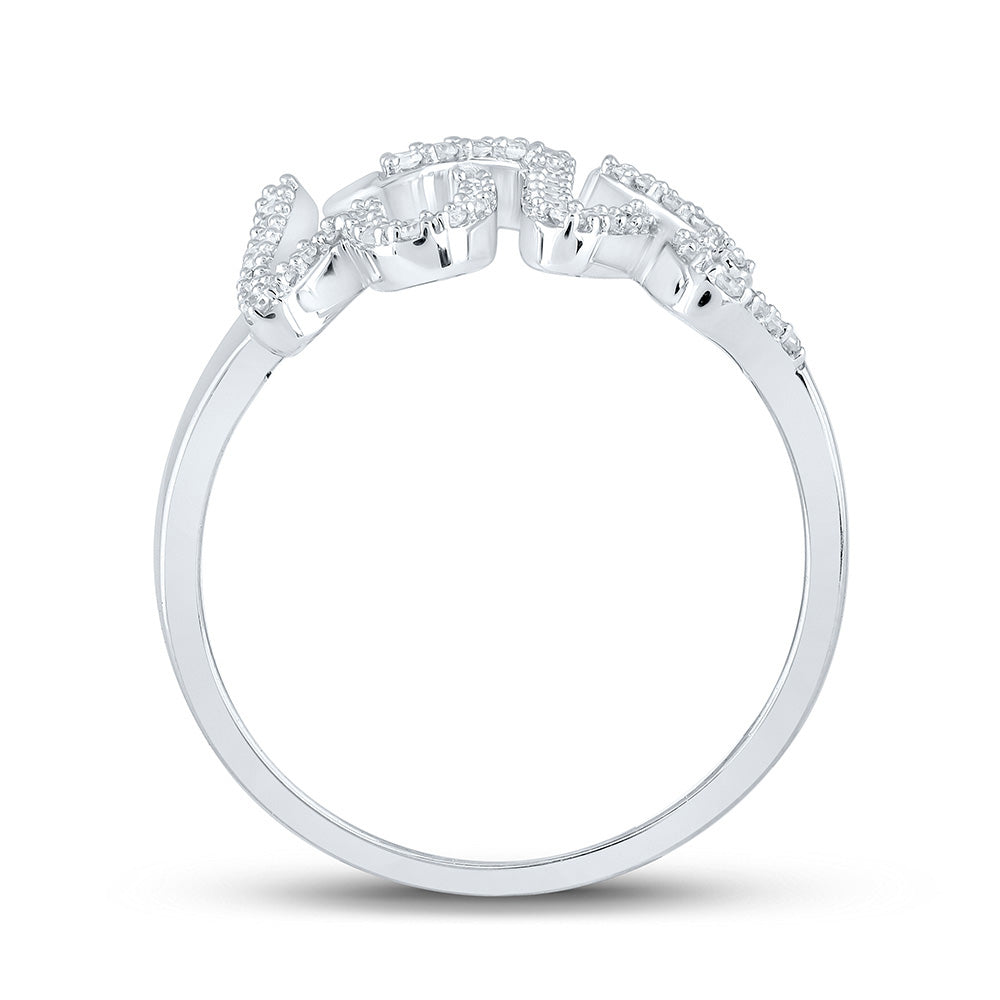 10K Yellow Or White Or Rose Gold Womens Round Diamond Love Fashion Ring , Womens Size: 5-10