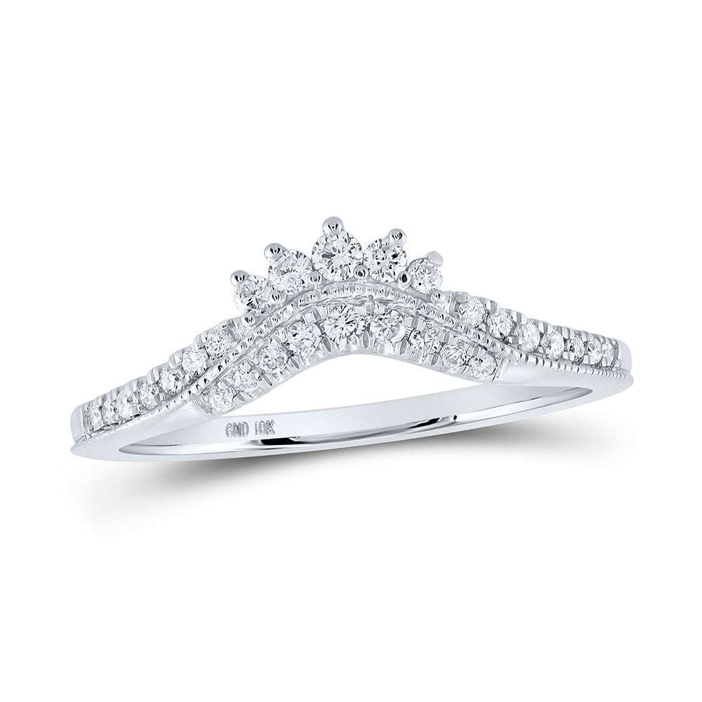 10K Yellow Or White Or Rose Gold Womens Round Diamond Enhancer Wedding Band , Womens Size: 5-10