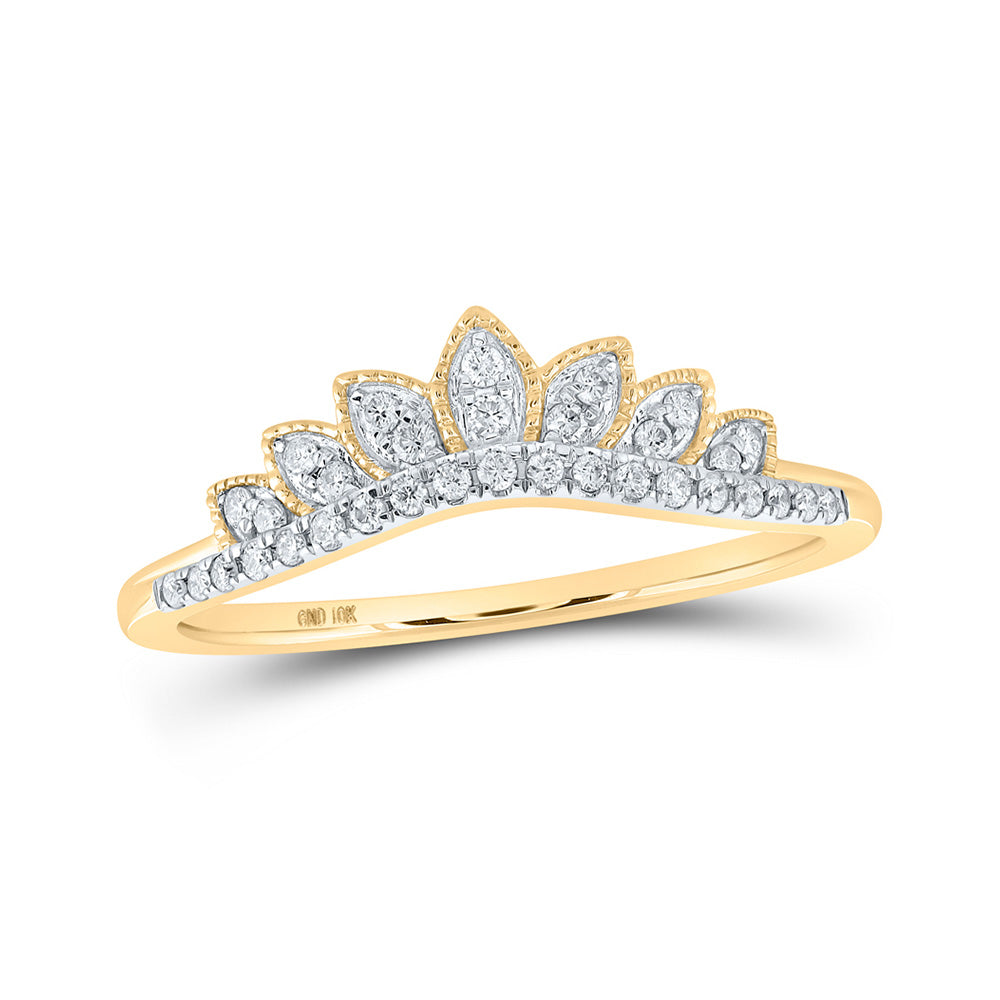10K Yellow Or White Or Rose Gold Womens Round Diamond Enhancer Wedding Band , Womens Size: 5-10