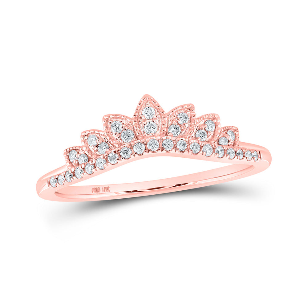 10K Yellow Or White Or Rose Gold Womens Round Diamond Enhancer Wedding Band , Womens Size: 5-10