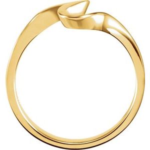 14K Yellow Gold Polished Freeform Ring Size 6