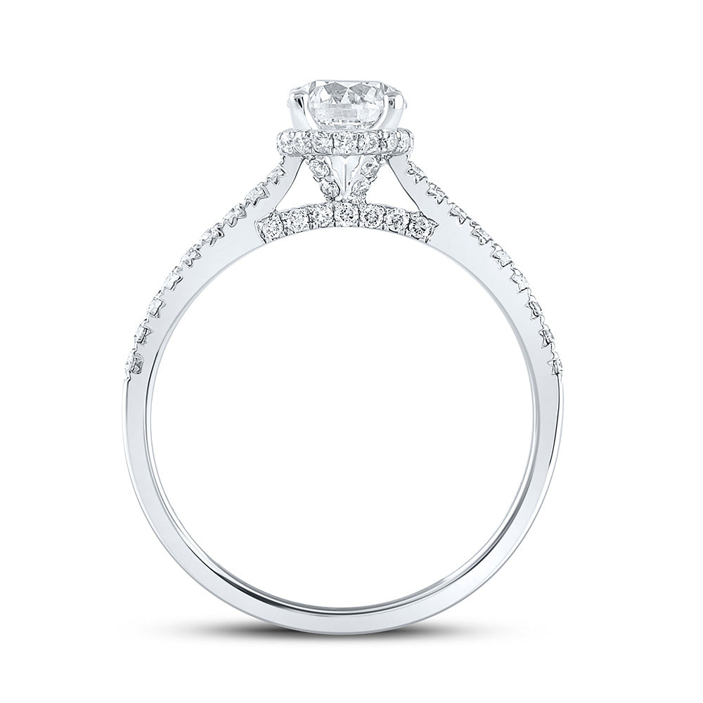14K White Or Yellow Gold Round Diamond Solitaire Bridal Wedding Engagement Ring , Womens Size: 5-10