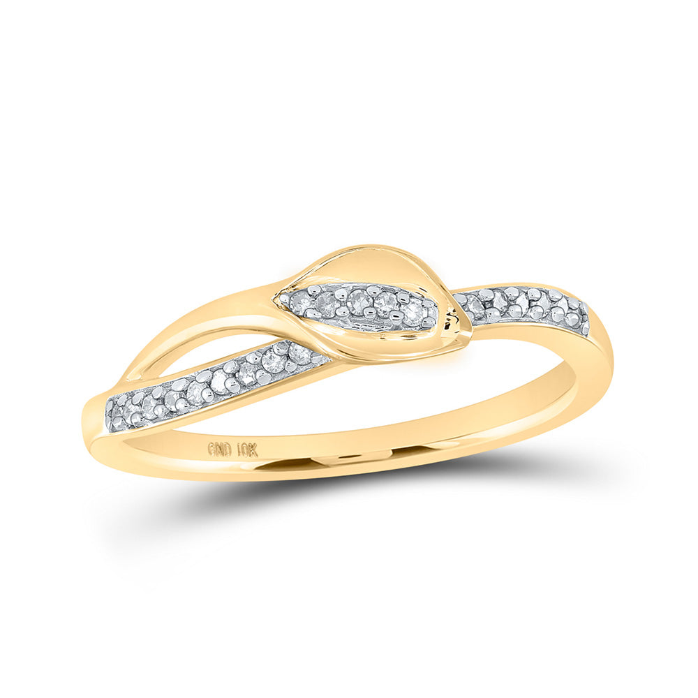 10K Yellow Or White Or Rose Gold Womens Round Diamond Band Ring , Womens Size: 5-10